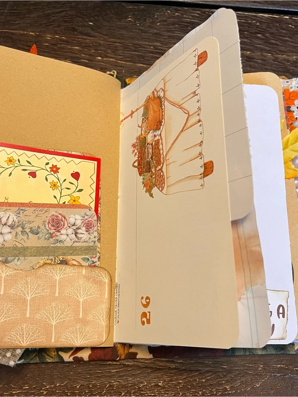 Fall Junk Journal Thanksgiving Autumn Holiday Softcover 2 Signatures Decorated